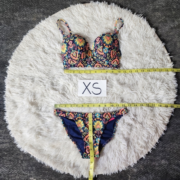 Xhilaration Colorful Floral Push-Up Bikini - Picture 5 of 16